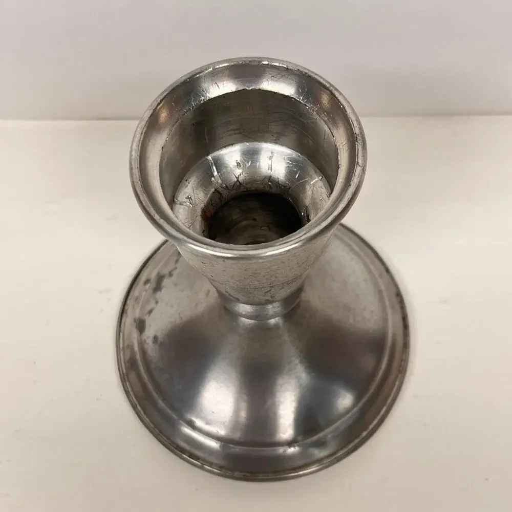 Vintage Web Pewter Weighted Candlestick Holder